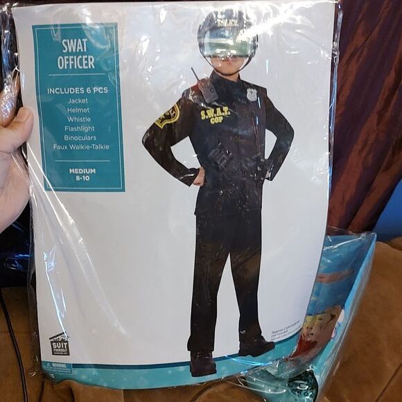 SWAT Police Officer medium kids Halloween Costume - New - Picture 4 of 5
